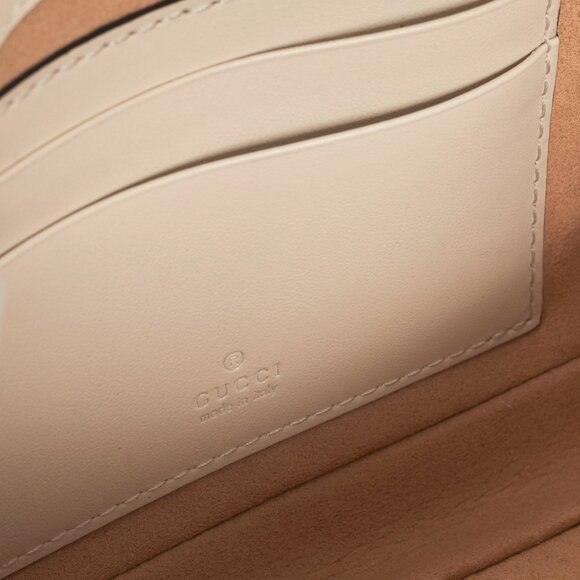 Gucci GG Marmont White Matelasse Chevron Leather Small Shoulder Bag - Picture 12 of 14